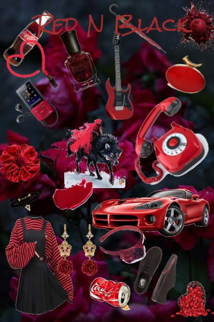 Royal Red and Brutal Black- Fashion set
