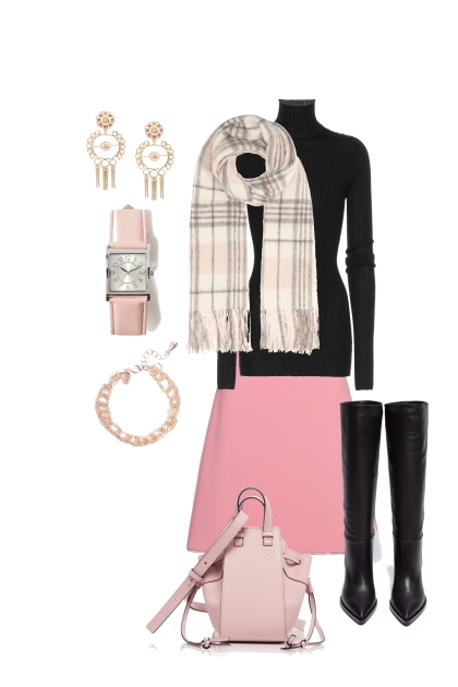 Pink and Black- Combinaciónde moda