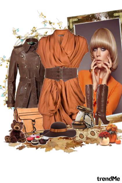 Orange lady- Combinazione di moda