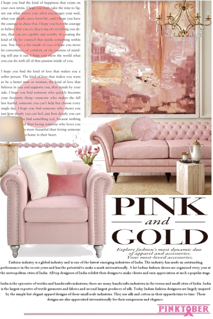 Pink and Gold- Modna kombinacija