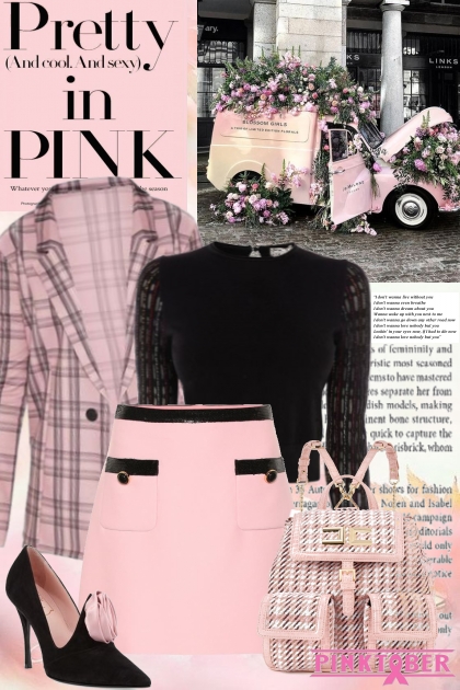 Pink Plaid- Combinazione di moda