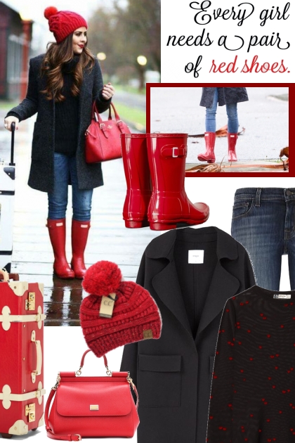 Every Girl Needs a Pair of RED Shoes- Combinaciónde moda