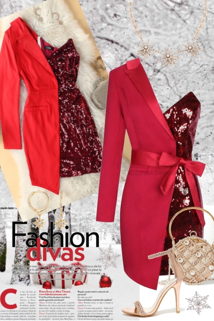 Diva in a Red Dress- Combinaciónde moda