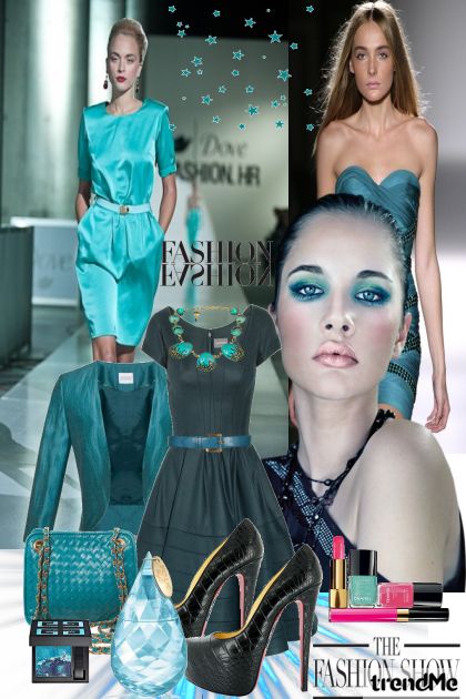 Fashion show - tema tirkizno- Модное сочетание