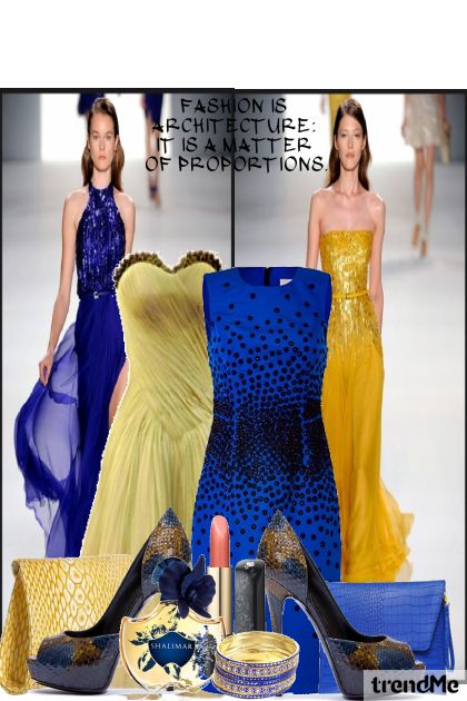 Yelow and blue...perfectly combination...- Fashion set