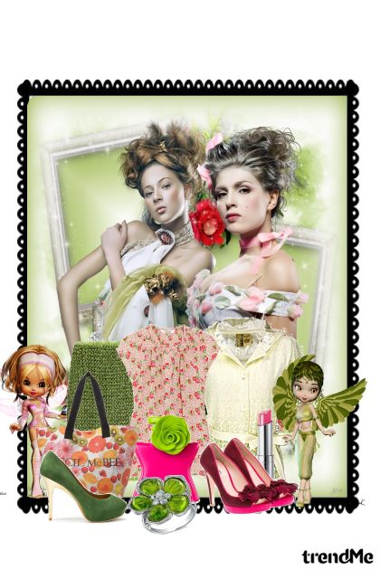 Zeleno - pinky...:)- Fashion set