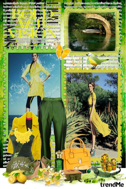Yellow and green- Fashion set