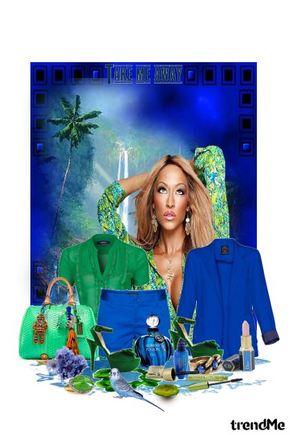 Plavo zelena fantazija- Fashion set