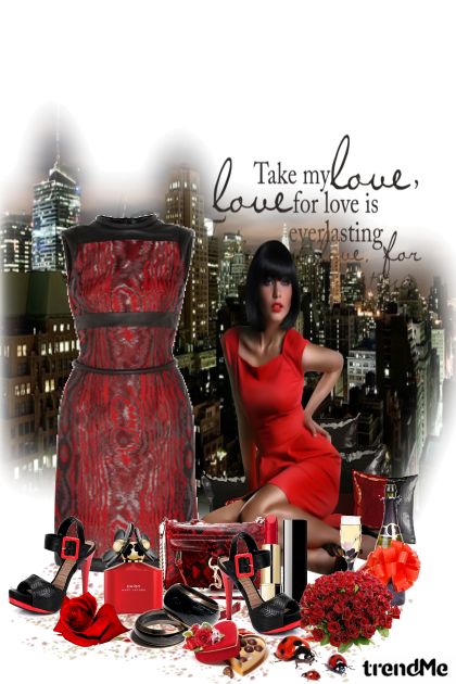 Crvena haljina...- Modna kombinacija