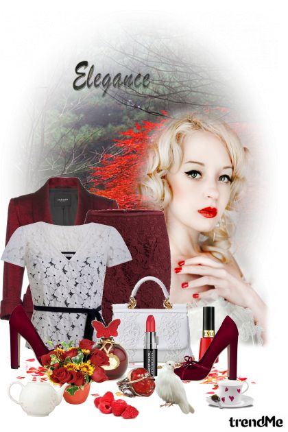 Autumn elegance in lace- Modna kombinacija