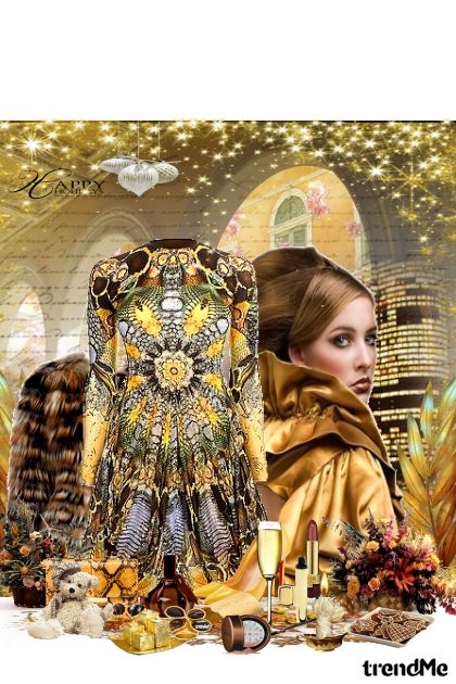 Zlatni glamur- Modekombination