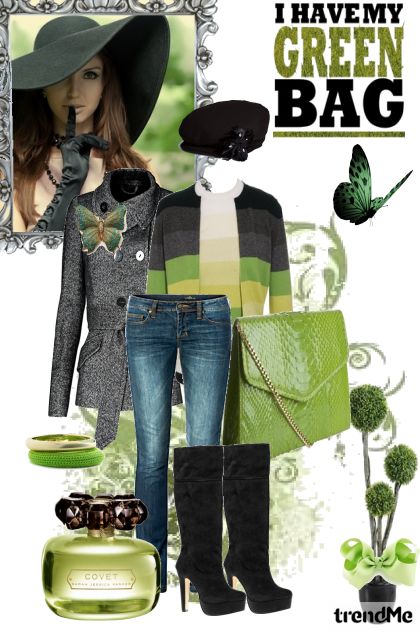 I have my green bag!- Modna kombinacija