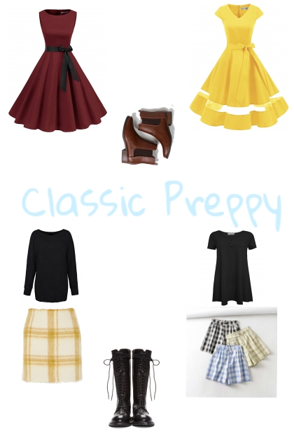 Classic Preppy- combinação de moda