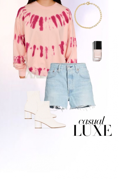 Pink Tie Dye casual luxe- Modna kombinacija