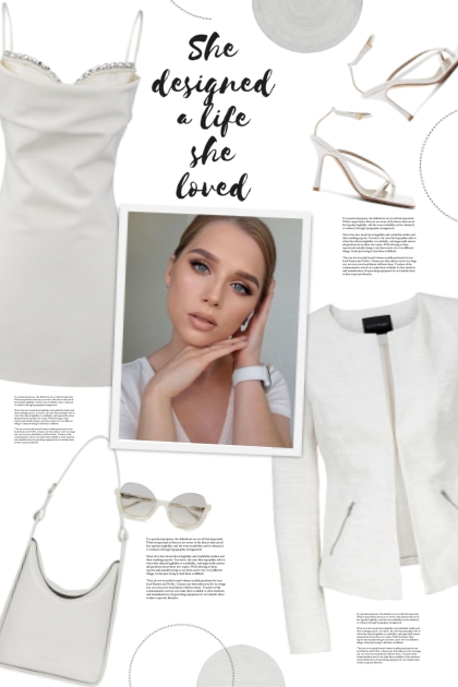 #81 ▲ LITTLE WHITE DRESS x1- Modna kombinacija