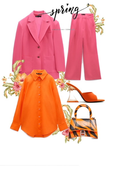 Pink and Orange - Combinaciónde moda