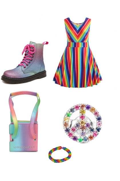 rainbow - combinação de moda