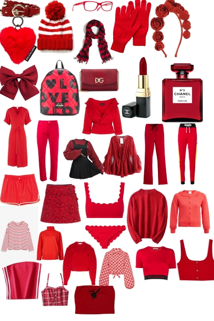 red- Combinazione di moda