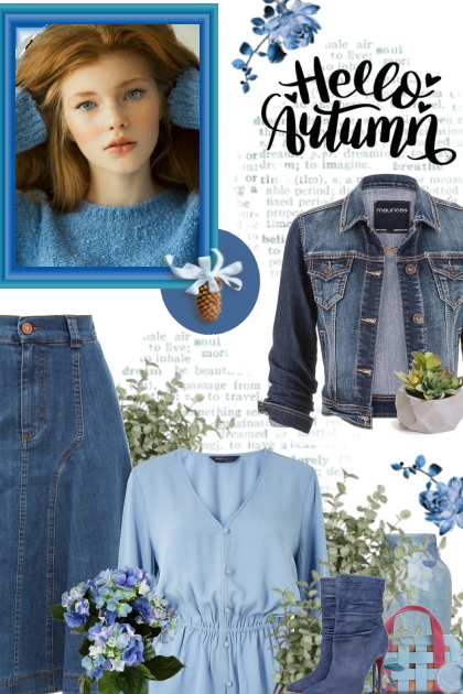 Denim blue Autumn- Fashion set