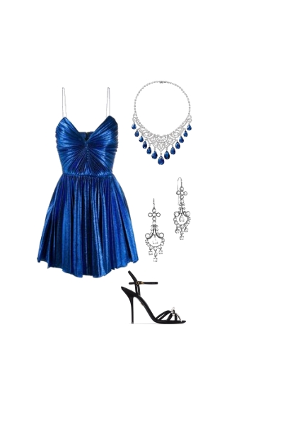 blue prom- combinação de moda