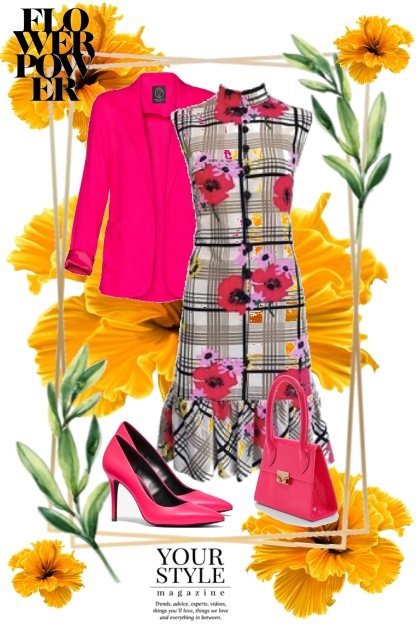Pink flowers- Combinazione di moda