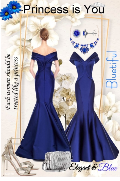 Elegant & Blue- Combinazione di moda