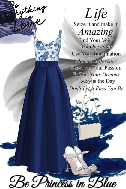 Princess in Blue- Combinazione di moda