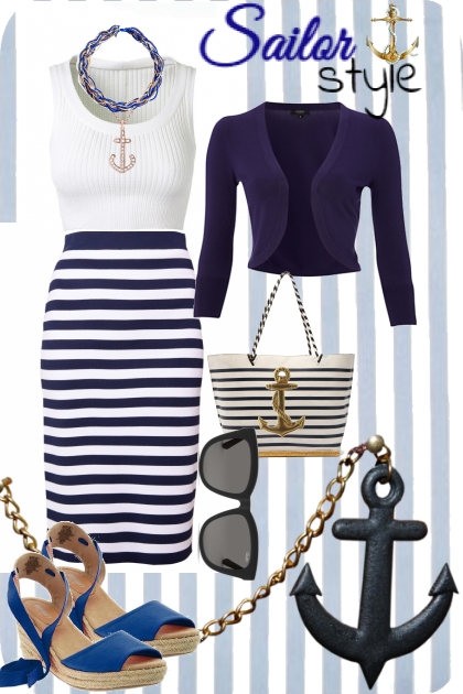 Sailor style- Combinazione di moda