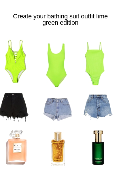Lime green bathing suit edition- Модное сочетание