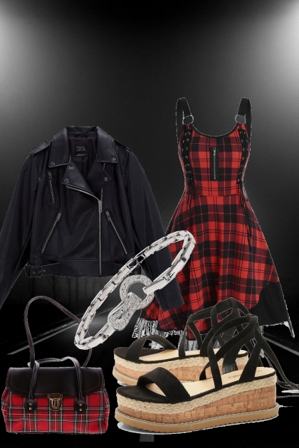 Red & Black- combinação de moda