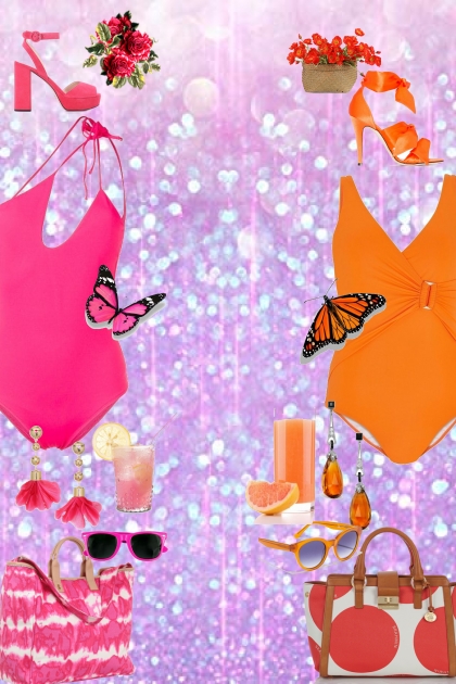 Pink Vs. Orange - Fashion set