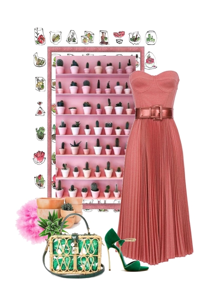 Pink and green- Fashion set