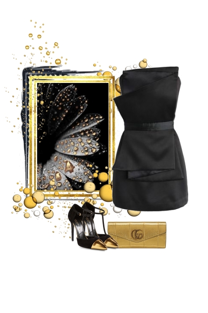 Negro y dorado- combinação de moda