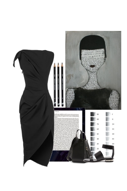 Todo en negro- Combinaciónde moda