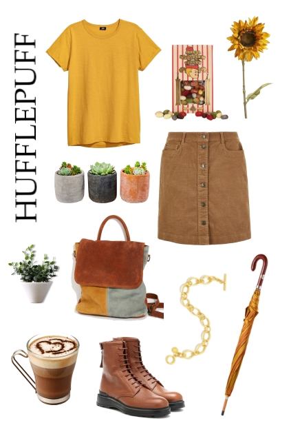 Hufflepuff outfit- Modna kombinacija