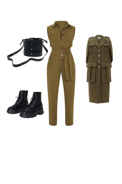 #military.- combinação de moda