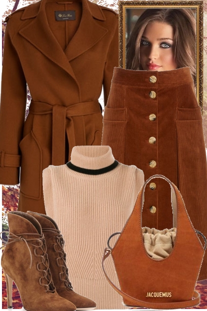 Brown Suede Autumn- Combinazione di moda