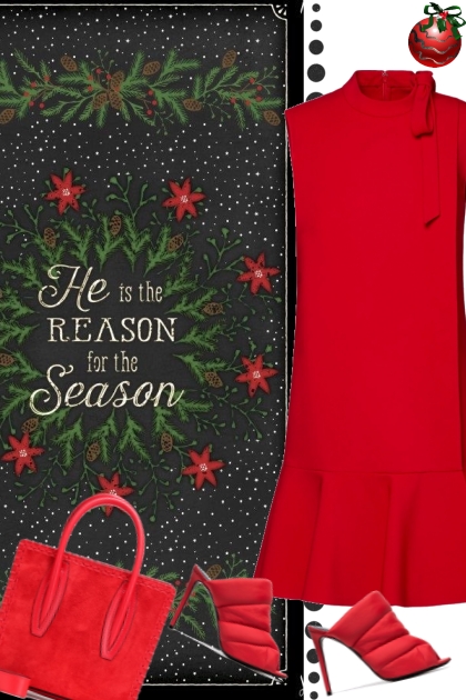 Red for Christmas- Fashion set
