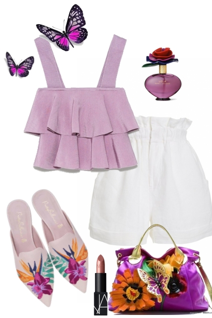 Purple Butterfly- Combinazione di moda