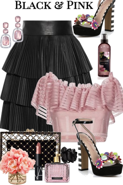 Black & Pink- Modna kombinacija