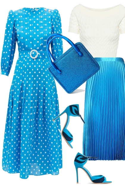 Aqua Dress- Modna kombinacija