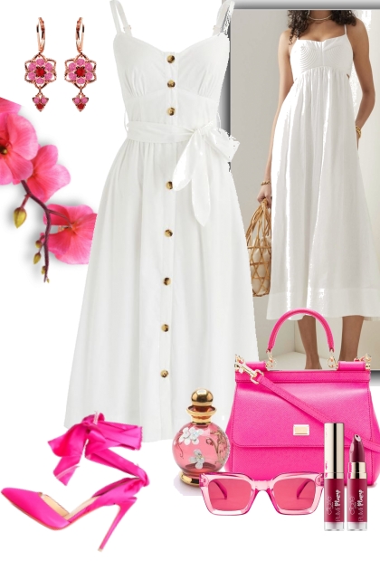 White Dress with Pink