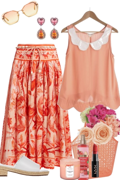 Peach Rose- combinação de moda