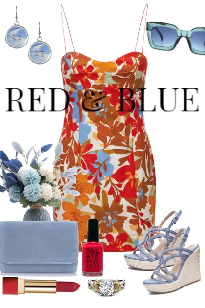 Red and Blue- Fashion set