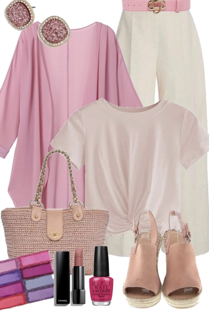 Pink and White- Modna kombinacija