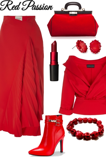 Red Passion 1- combinação de moda