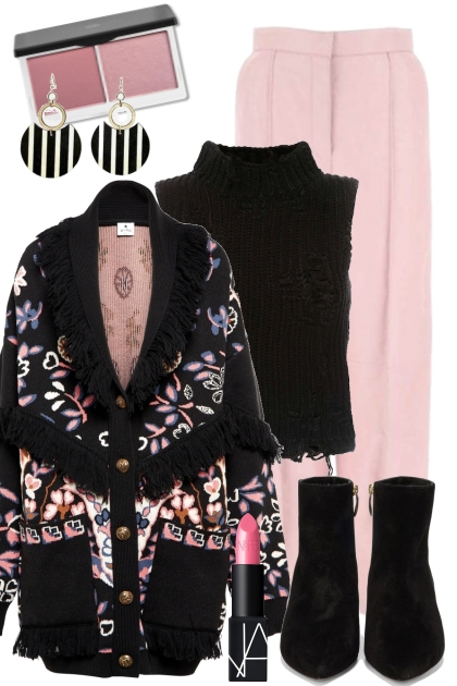 Warm Pink and Black- Модное сочетание