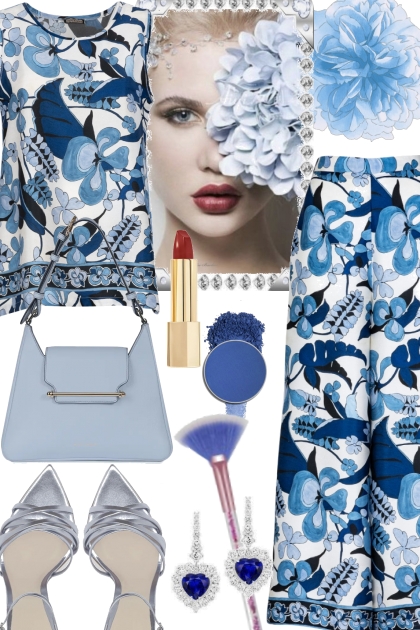 Blue Flower 2- Combinazione di moda