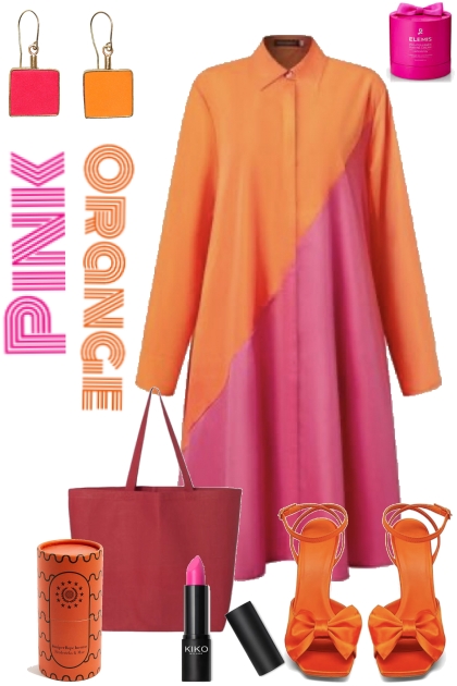 Pink & Orange- combinação de moda