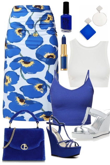 Floral Blue- Combinazione di moda